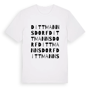 Dittmannsdorf ordlek t-shirt – ekologisk bomull t-shirt från Pinshirt