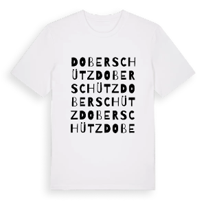 Doberschütz ordlek t-shirt – ekologisk bomull t-shirt från Pinshirt