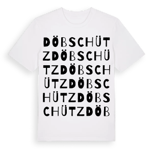 Döbschütz ordlek t-shirt – ekologisk bomull t-shirt från Pinshirt