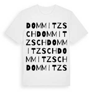 Dommitzsch ordlek t-shirt – ekologisk bomull t-shirt från Pinshirt