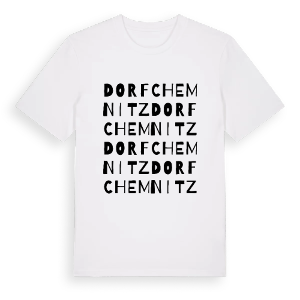 Dorfchemnitz ordlek t-shirt – ekologisk bomull t-shirt från Pinshirt