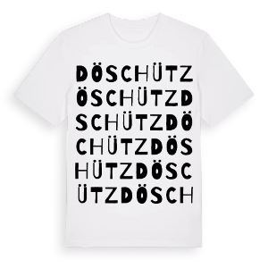 Döschütz ordlek t-shirt – ekologisk bomull t-shirt från Pinshirt