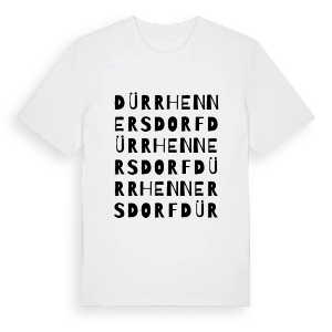 Dürrhennersdorf ordlek t-shirt – ekologisk bomull t-shirt från Pinshirt