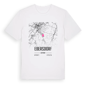 Ebersdorf karta t-shirt – ekologisk bomull t-shirt från Pinshirt