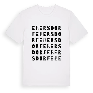 Ebersdorf ordlek t-shirt – ekologisk bomull t-shirt från Pinshirt