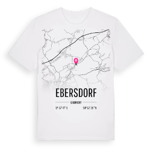 Ebersdorf karta t-shirt – ekologisk bomull t-shirt från Pinshirt