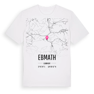 Ebmath karta t-shirt – ekologisk bomull t-shirt från Pinshirt