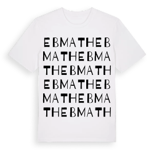 Ebmath ordlek t-shirt – ekologisk bomull t-shirt från Pinshirt