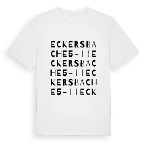 Eckersbach E 5-II ordlek t-shirt – ekologisk bomull t-shirt från Pinshirt