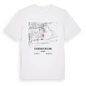 Eckersbach Siedlung karta t-shirt – ekologisk bomull t-shirt från Pinshirt