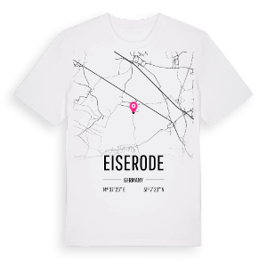 Eiserode karta t-shirt – ekologisk bomull t-shirt från Pinshirt