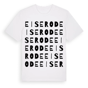 Eiserode ordlek t-shirt – ekologisk bomull t-shirt från Pinshirt
