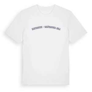 Elsterheide - Halštrowska Hola college t-shirt – ekologisk bomull t-shirt från Pinshirt