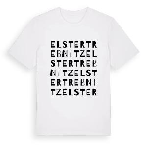 Elstertrebnitz ordlek t-shirt – ekologisk bomull t-shirt från Pinshirt