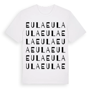 Eula ordlek t-shirt – ekologisk bomull t-shirt från Pinshirt