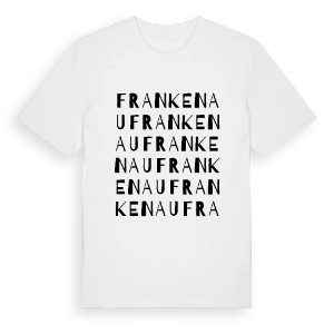 Frankenau ordlek t-shirt – ekologisk bomull t-shirt från Pinshirt