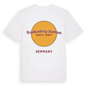 Frankenberg/Sachsen cirkel t-shirt – ekologisk bomull t-shirt från Pinshirt