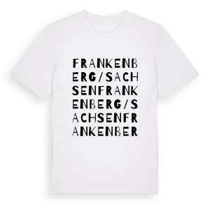 Frankenberg/Sachsen ordlek t-shirt – ekologisk bomull t-shirt från Pinshirt