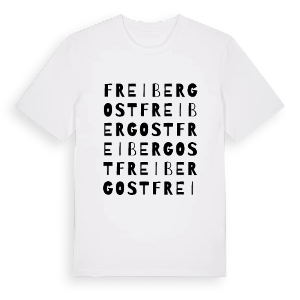 Freiberg Ost ordlek t-shirt – ekologisk bomull t-shirt från Pinshirt