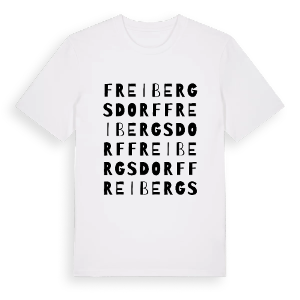 Freibergsdorf ordlek t-shirt – ekologisk bomull t-shirt från Pinshirt