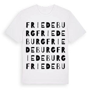 Friedeburg ordlek t-shirt – ekologisk bomull t-shirt från Pinshirt
