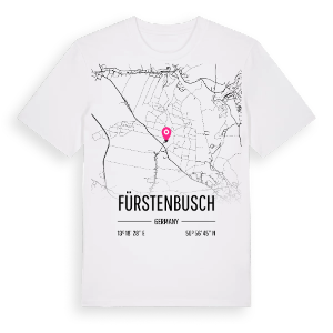 Fürstenbusch karta t-shirt – ekologisk bomull t-shirt från Pinshirt