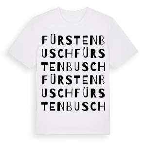 Fürstenbusch ordlek t-shirt – ekologisk bomull t-shirt från Pinshirt