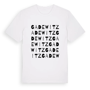 Gadewitz ordlek t-shirt – ekologisk bomull t-shirt från Pinshirt