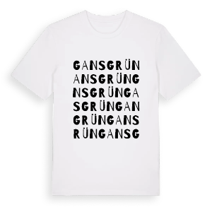 Gansgrün ordlek t-shirt – ekologisk bomull t-shirt från Pinshirt