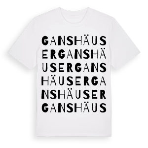 Ganshäuser ordlek t-shirt – ekologisk bomull t-shirt från Pinshirt