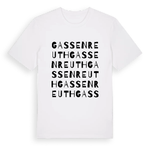 Gassenreuth ordlek t-shirt – ekologisk bomull t-shirt från Pinshirt