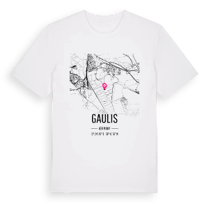Gaulis karta t-shirt – ekologisk bomull t-shirt från Pinshirt