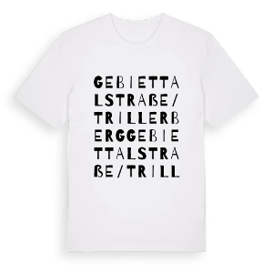Gebiet Talstraße/Trillerberg ordlek t-shirt – ekologisk bomull t-shirt från Pinshirt