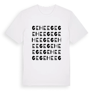 Geheege ordlek t-shirt – ekologisk bomull t-shirt från Pinshirt