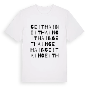 Geithain ordlek t-shirt – ekologisk bomull t-shirt från Pinshirt