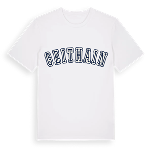 Geithain college t-shirt – ekologisk bomull t-shirt från Pinshirt