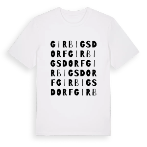 Girbigsdorf ordlek t-shirt – ekologisk bomull t-shirt från Pinshirt