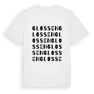 Glossen ordlek t-shirt – ekologisk bomull t-shirt från Pinshirt