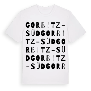 Gorbitz-Süd ordlek t-shirt – ekologisk bomull t-shirt från Pinshirt