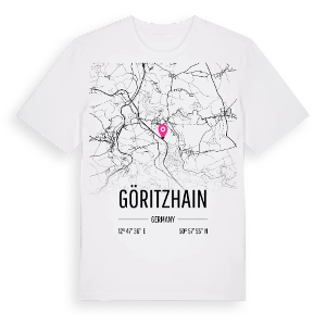 Göritzhain karta t-shirt – ekologisk bomull t-shirt från Pinshirt