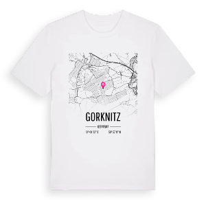 Gorknitz karta t-shirt – ekologisk bomull t-shirt från Pinshirt