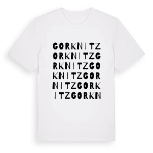 Gorknitz ordlek t-shirt – ekologisk bomull t-shirt från Pinshirt