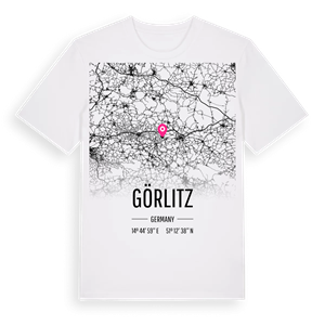 Görlitz karta t-shirt – ekologisk bomull t-shirt från Pinshirt