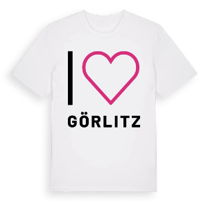 Jag älskar Görlitz t-shirt stort tryck – ekologisk bomull t-shirt från Pinshirt
