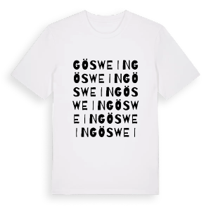 Göswein ordlek t-shirt – ekologisk bomull t-shirt från Pinshirt