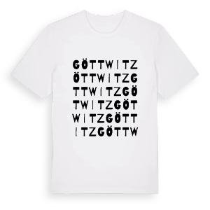 Göttwitz ordlek t-shirt – ekologisk bomull t-shirt från Pinshirt