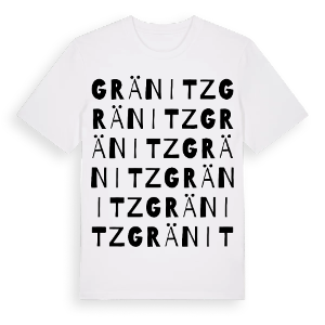 Gränitz ordlek t-shirt – ekologisk bomull t-shirt från Pinshirt