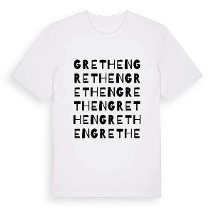 Grethen ordlek t-shirt – ekologisk bomull t-shirt från Pinshirt