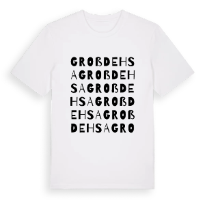 Großdehsa ordlek t-shirt – ekologisk bomull t-shirt från Pinshirt