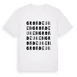 Großdeuben ordlek t-shirt – ekologisk bomull t-shirt från Pinshirt